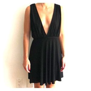 Black dress with tie in the back